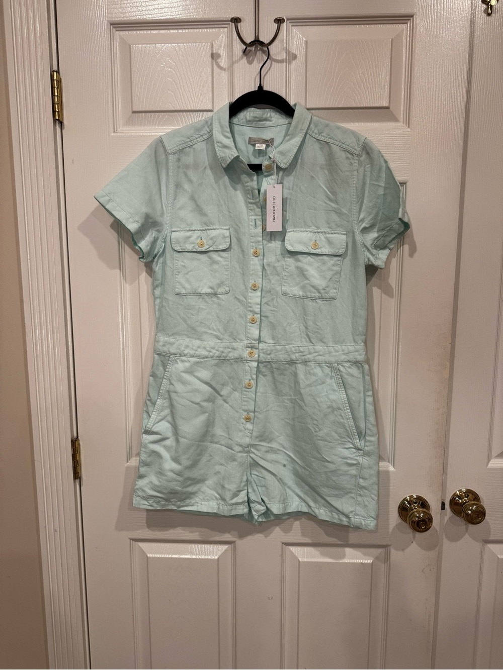 NWT - Women’s Outerknown Shortall/Romper - Mint Green